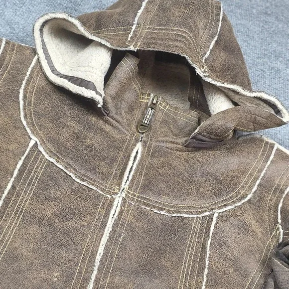 KUHL Dani Sherpa Jacket Women's Medium Brown Zip Heavy Outdoors - Picture 2 of 16